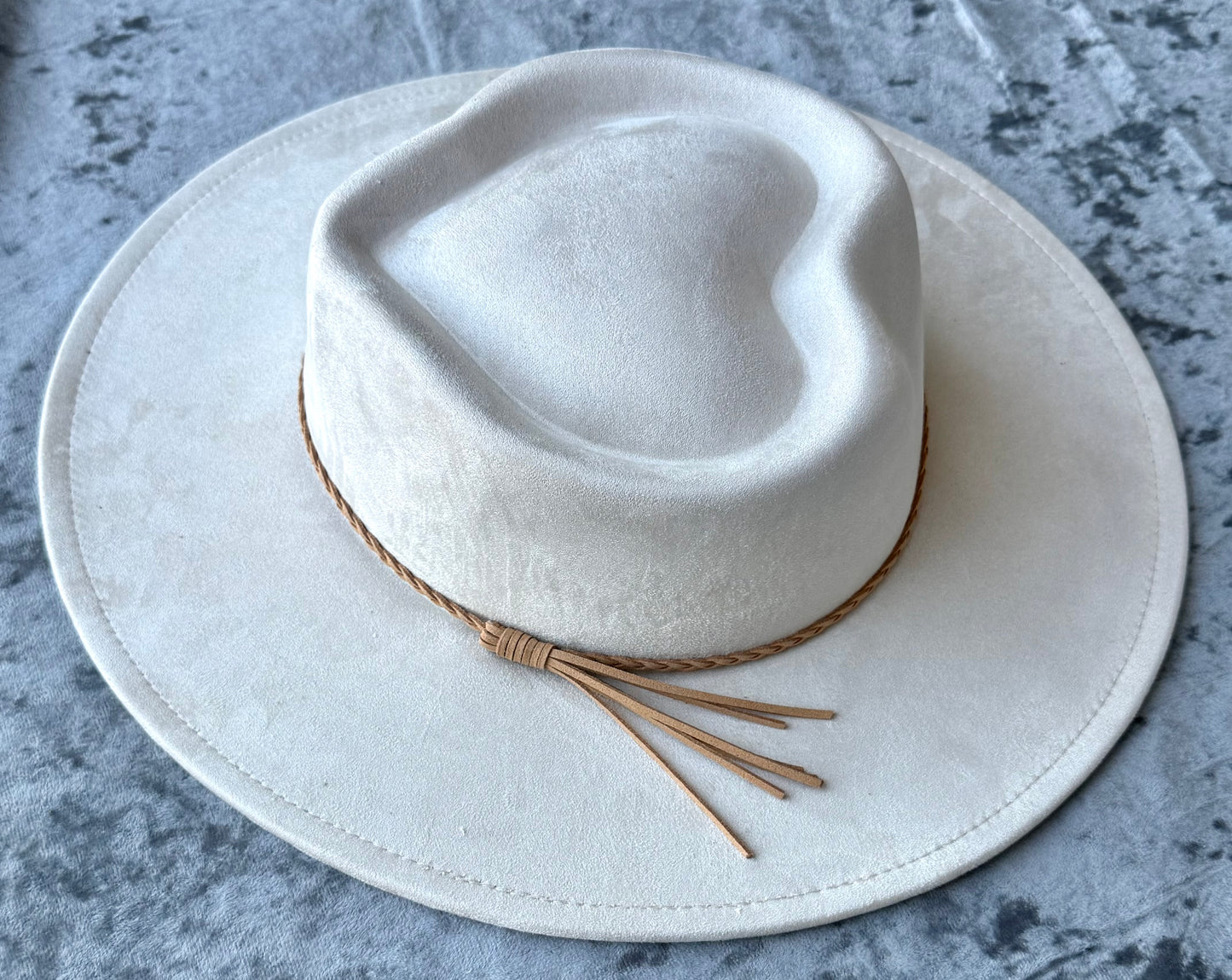 Hearted widebrim Vegan Fedora Hat