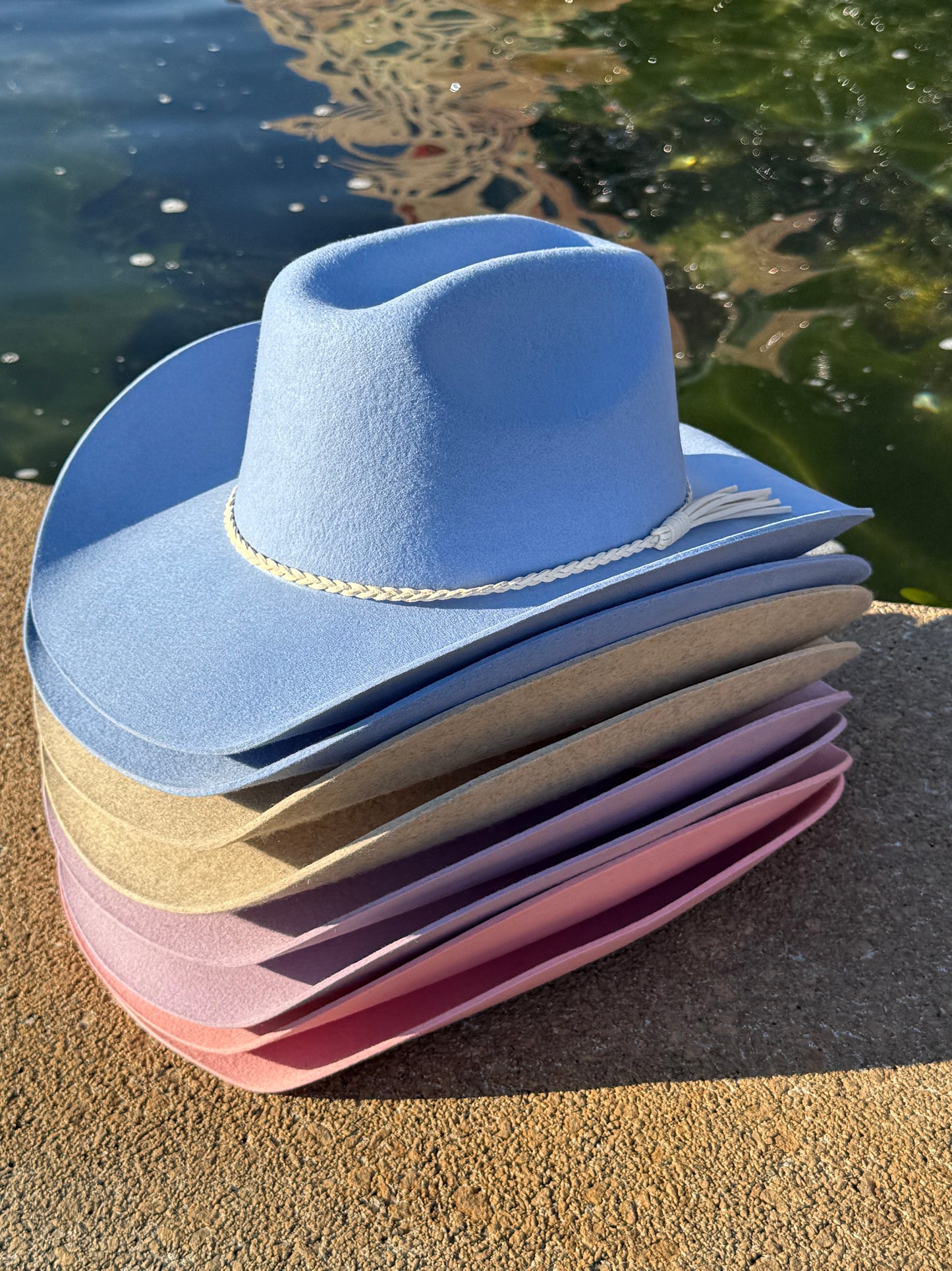 100% Wool Cowboy Hat Solid, Solid Cowboy Hat for Burning