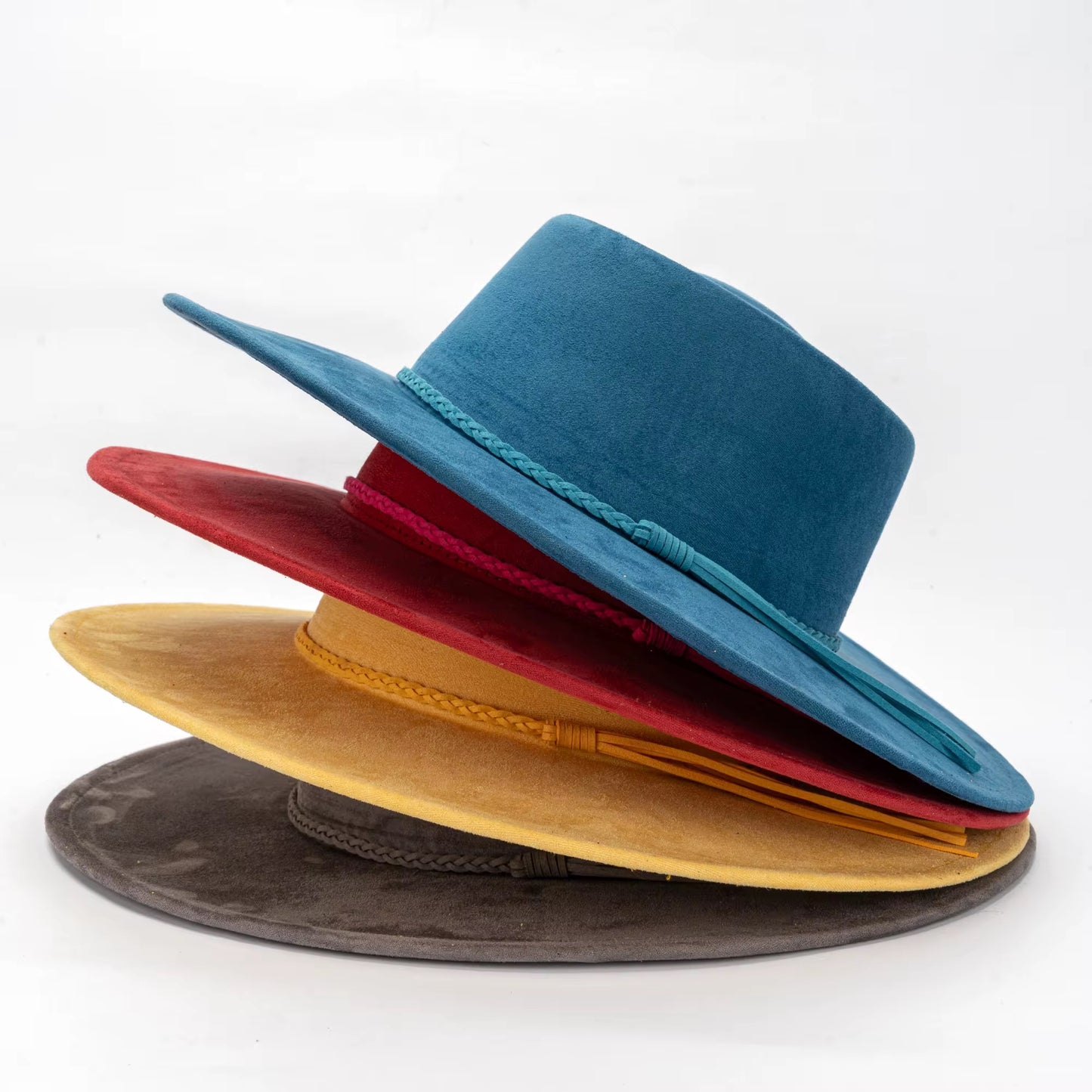Diamond Round Boater Brim Fedora Hat