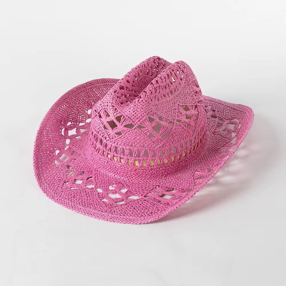 Spring Hand Woven Straw Cowboy Hat