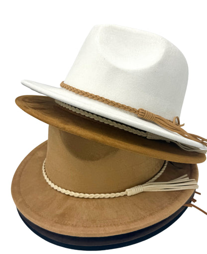 Kids Vegan Suede Fedora Hat