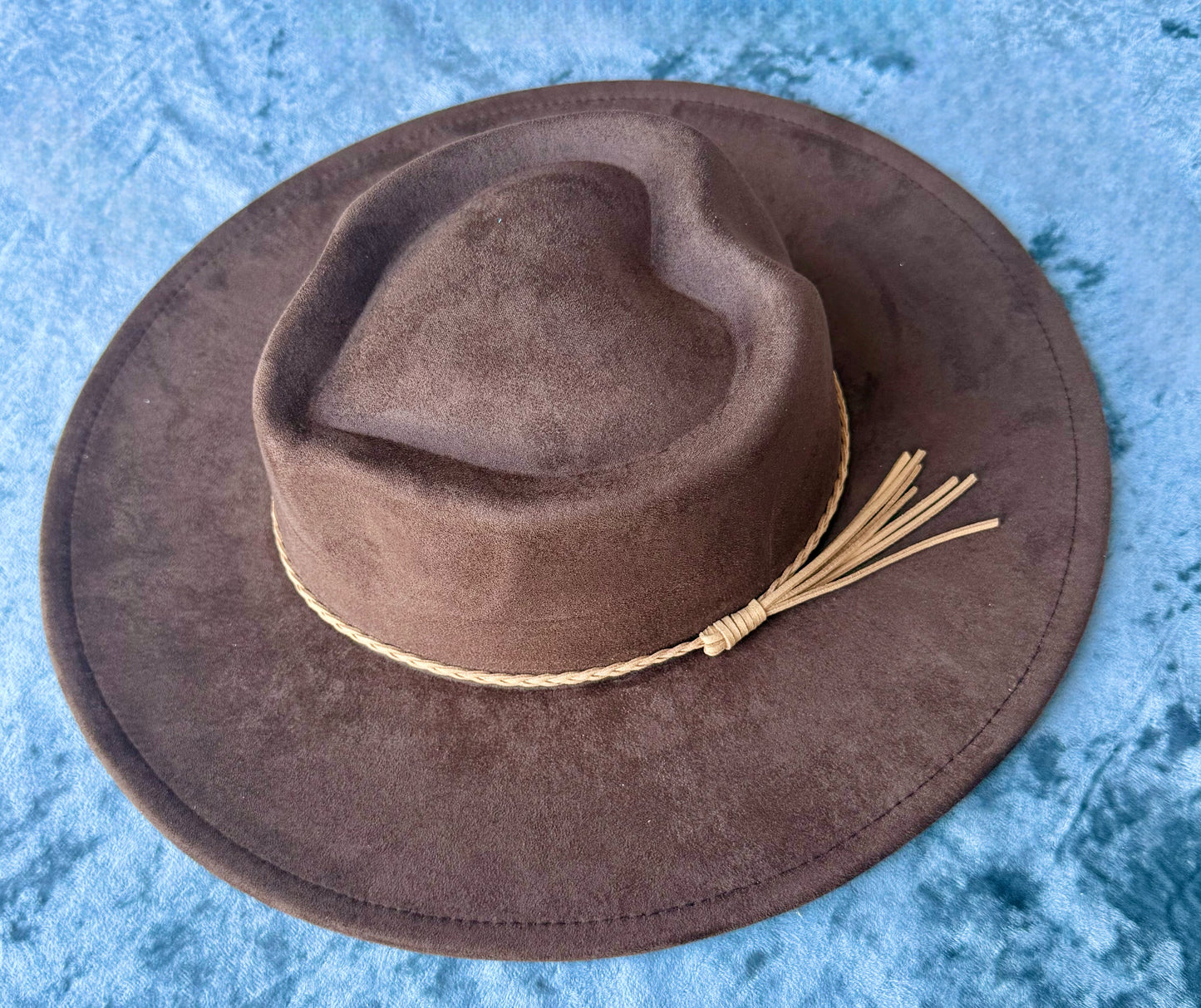 Hearted widebrim Vegan Fedora Hat