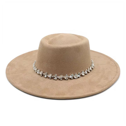 Diamond Round Boater Brim Fedora Hat