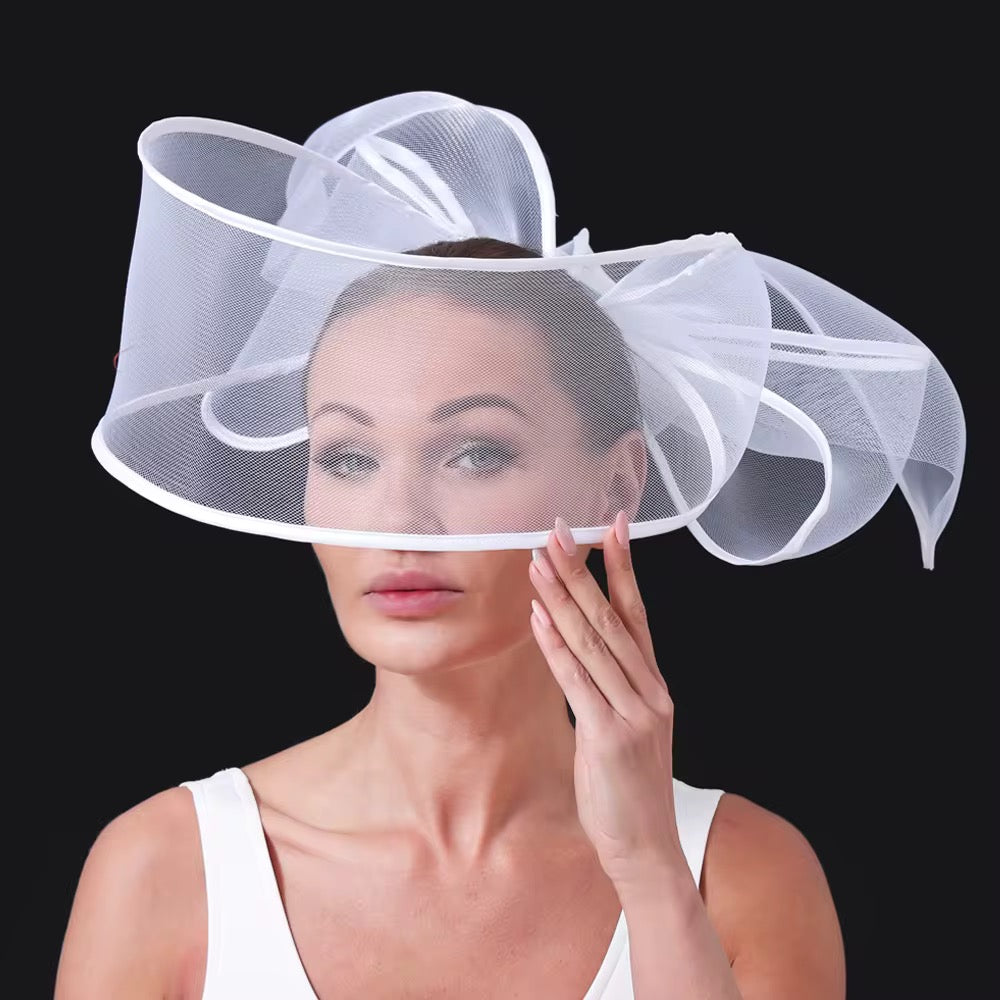 Fascinator Wedding Pillbox Hat Women Elegant Fascinator Hats Hair Clip Church Ladies Party Headpiece Headwear