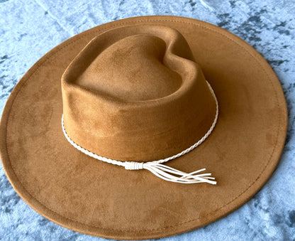Hearted widebrim Vegan Fedora Hat