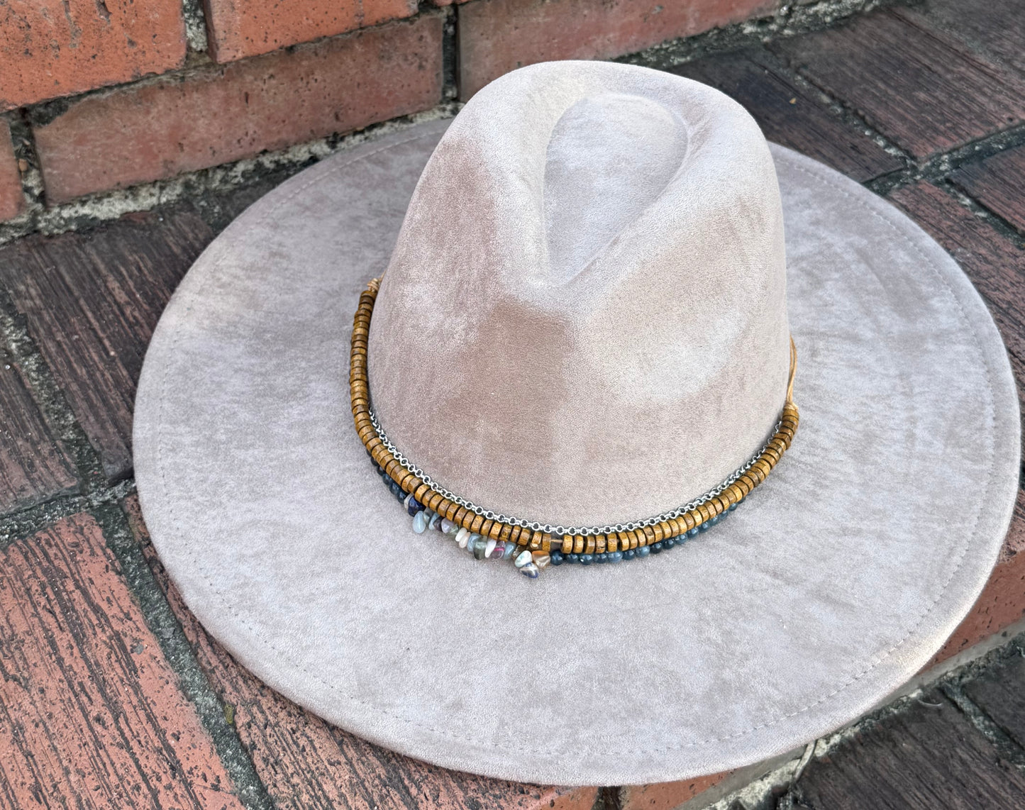 Stoned Suede Wide Brim Fedora