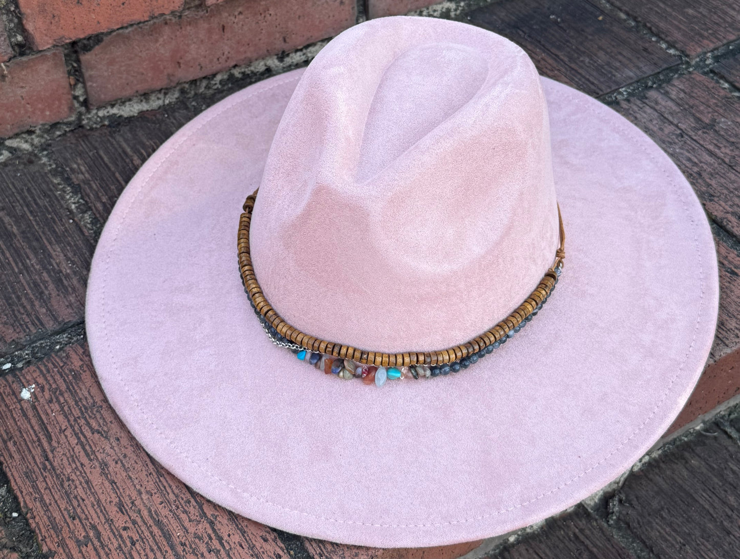 Stoned Suede Wide Brim Fedora
