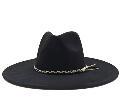 Vegan Suede Classic Wide Brim-Style Hat – Unisex ,Adjustable & Stylish Suitable for Pyrography, Laser Engraving