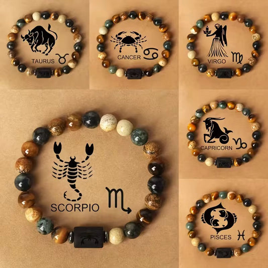 Natural beaded Zodiac Bracelet - Accessorizmee