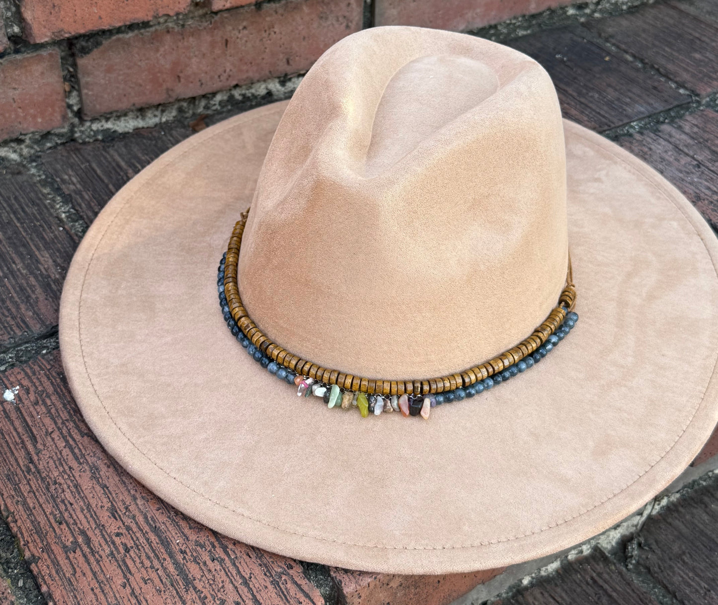 Stoned Suede Wide Brim Fedora
