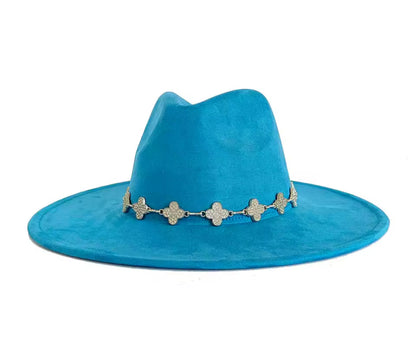 Diamond Suede Wide Brim Fedora