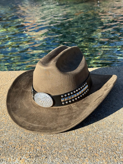 Premium Glimpse Suede pinched Cowboy Hat