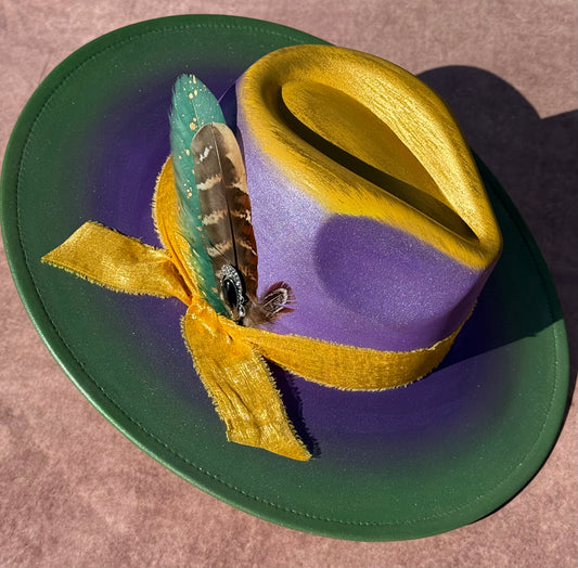 Custom Mardi Gras Fedora Hat