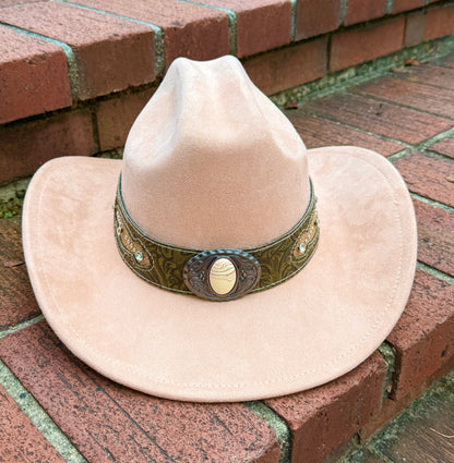 Premium Suede Cowboy Hat - Depths Design,  Unisex ,Adjustable & Stylish Suitable for Pyrography, Laser Engraving