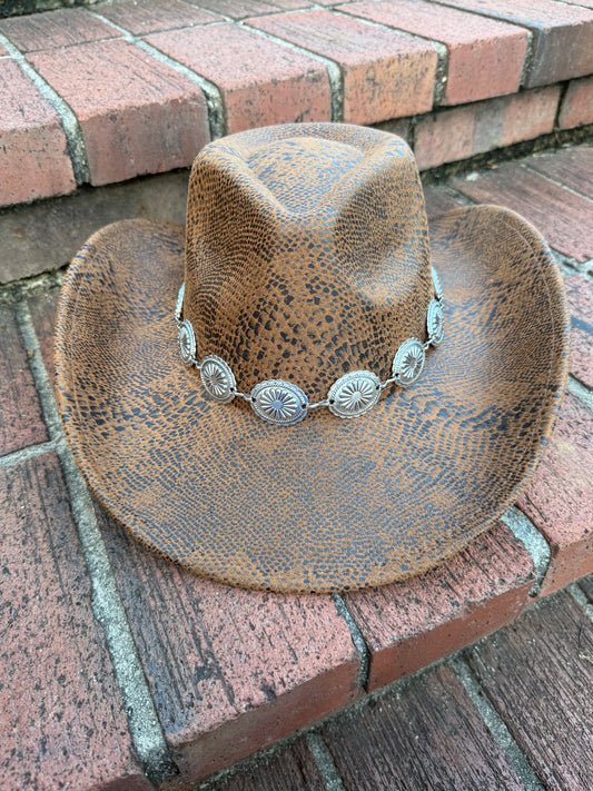 Snake Print Cowboy Hat - Accessorizmee