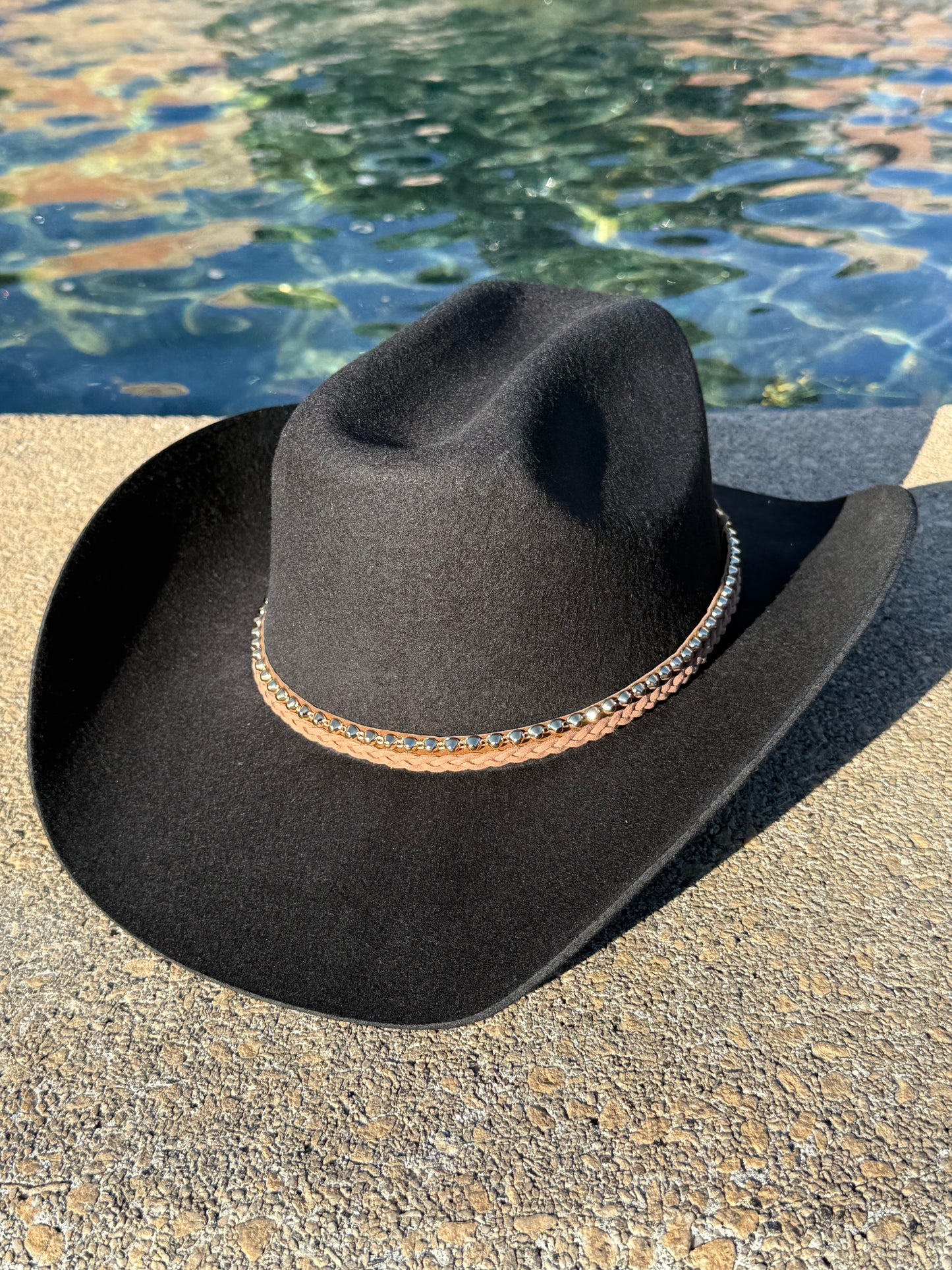 Chique 100% Wool Cowboy Hat Solid, Solid Cowboy Hat for Burning