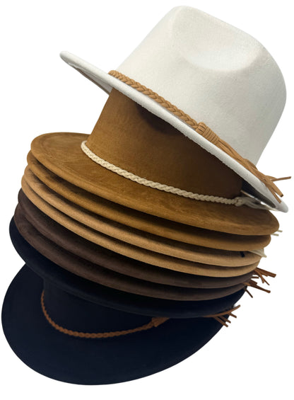 Kids Vegan Suede Fedora Hat