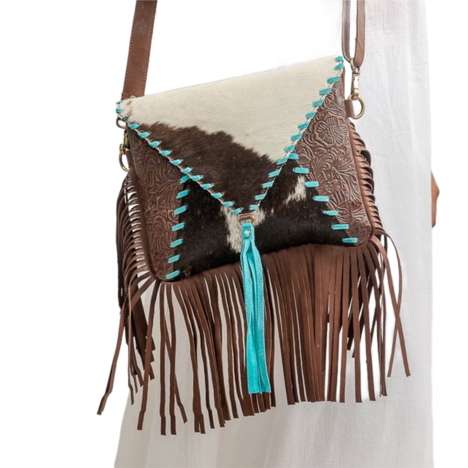 Authentic Leather Bohemian purse - Accessorizmee