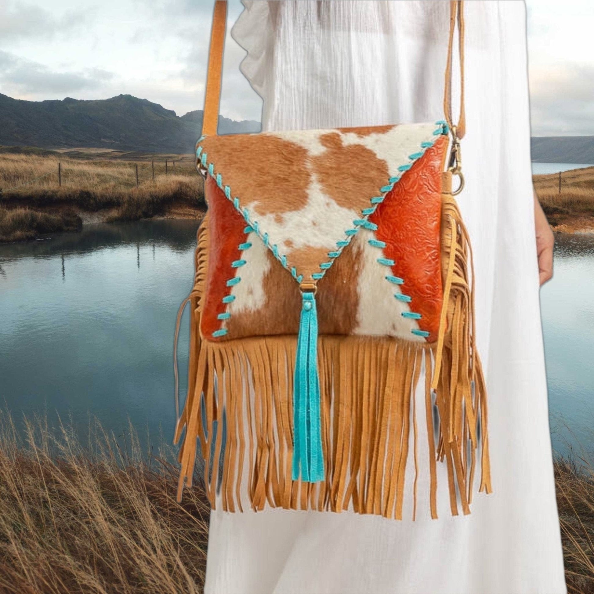 Authentic Leather Bohemian purse - Accessorizmee