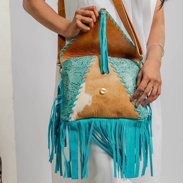 Authentic Leather Bohemian purse - Accessorizmee