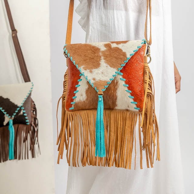 Authentic Leather Bohemian purse - Accessorizmee