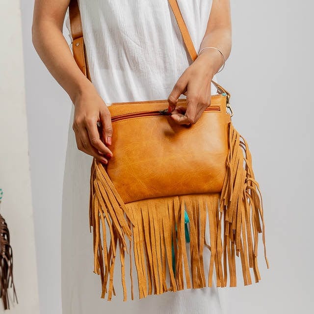 Authentic Leather Bohemian purse - Accessorizmee