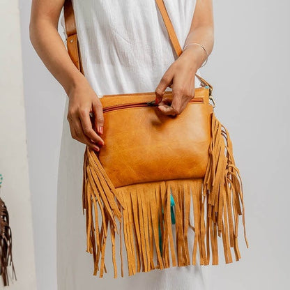 Authentic Leather Bohemian purse - Accessorizmee
