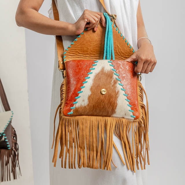Authentic Leather Bohemian purse - Accessorizmee