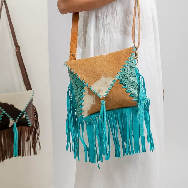 Authentic Leather Bohemian purse - Accessorizmee