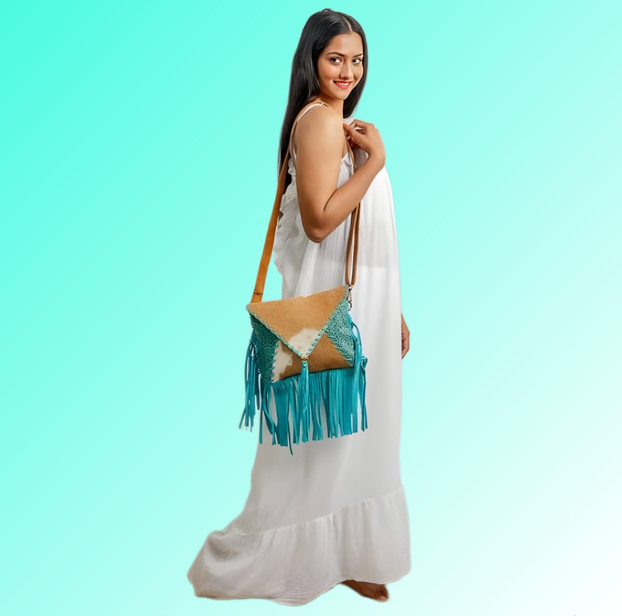 Authentic Leather Bohemian purse - Accessorizmee