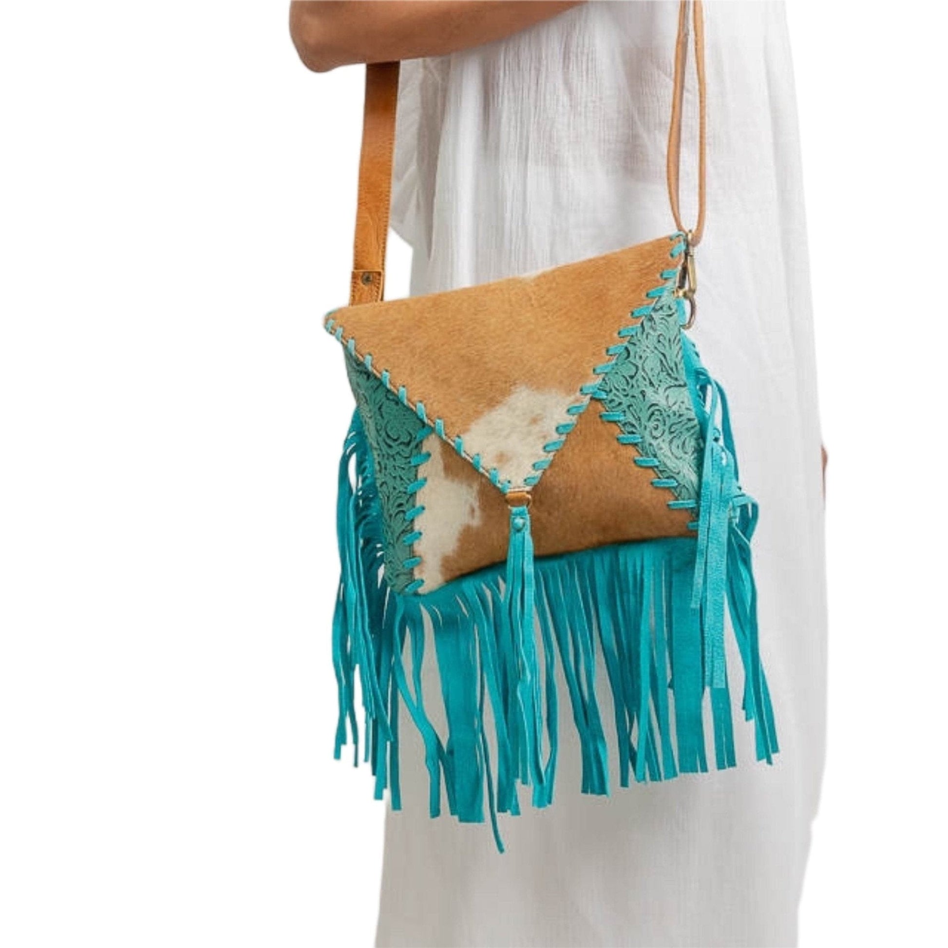 Authentic Leather Bohemian purse - Accessorizmee