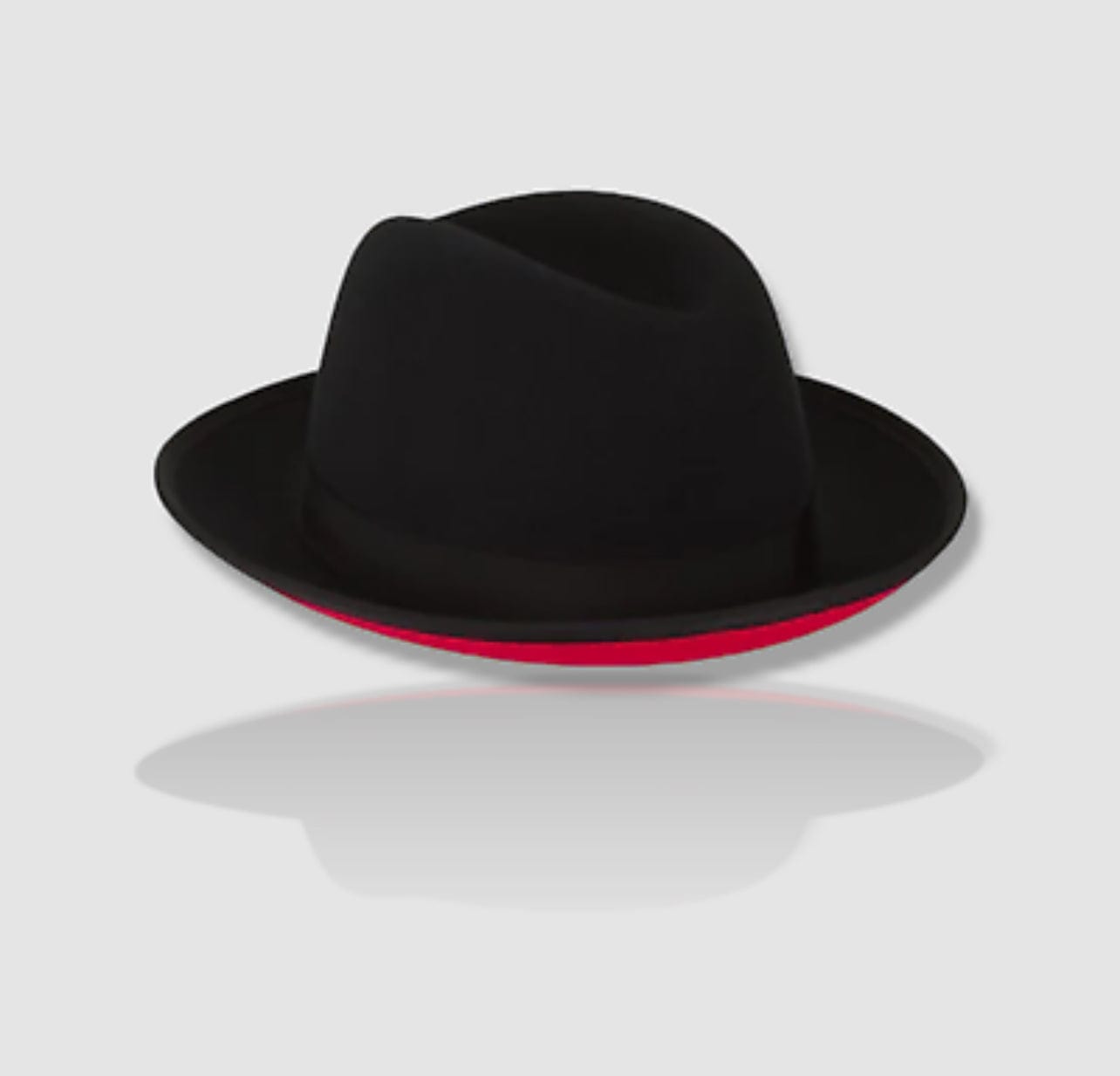 Black creased Two-Toned fedora - Accessorizmee