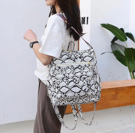 Daybag- snake print white - Accessorizmee
