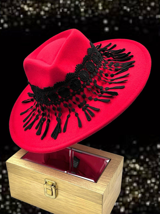 Extraordinary Fedora- Red - Accessorizmee