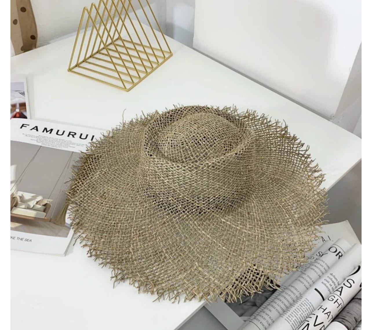 Floored Straw hat-khaki - Accessorizmee