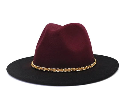Gradient Fedora with chain - Accessorizmee