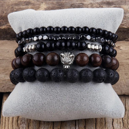 Handmade Stone Wood- bracelet - Accessorizmee