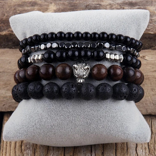 Handmade Stone Wood- bracelet - Accessorizmee