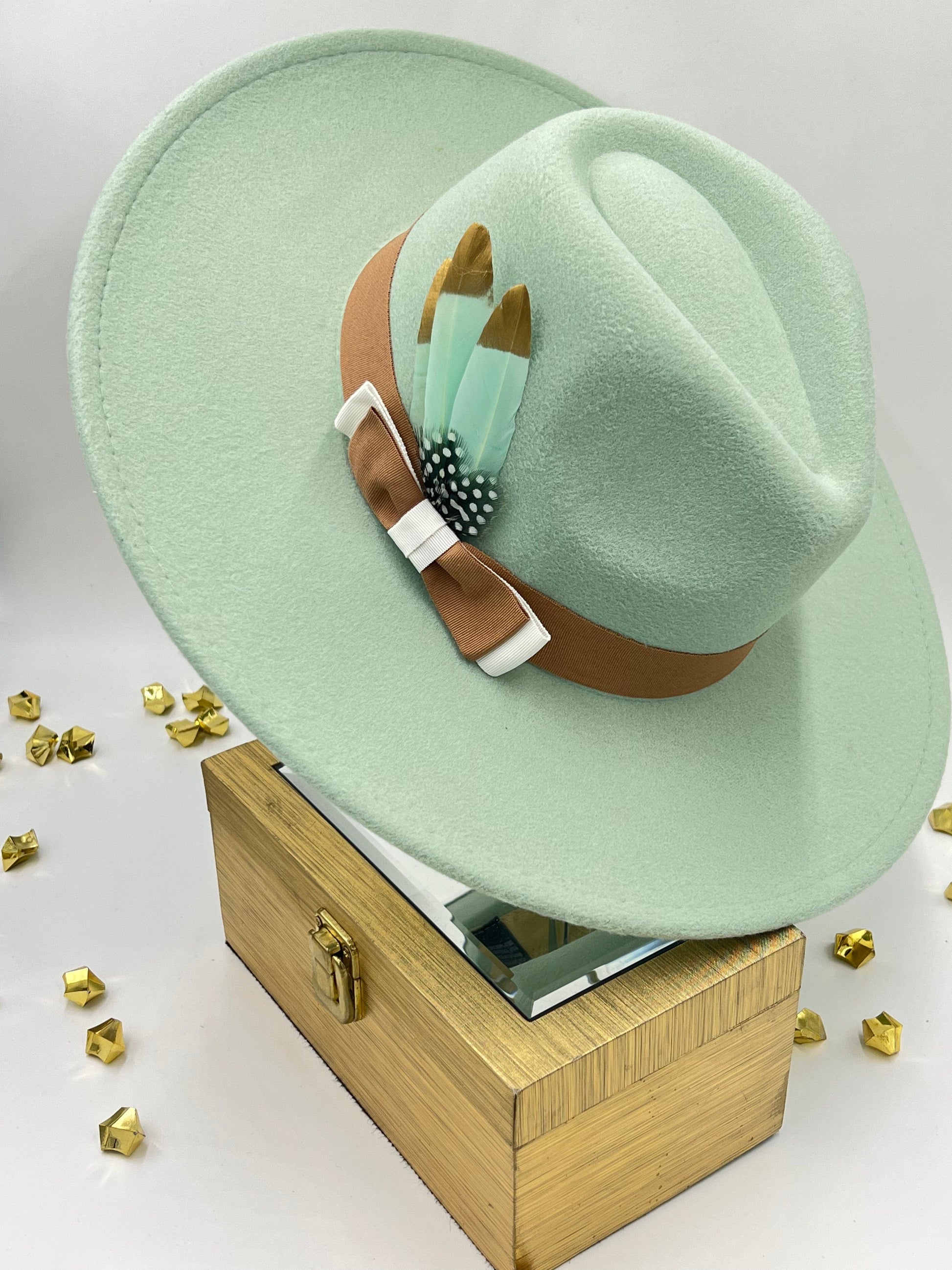 Luxury Bow tie Fedora -Butta cream - Accessorizmee