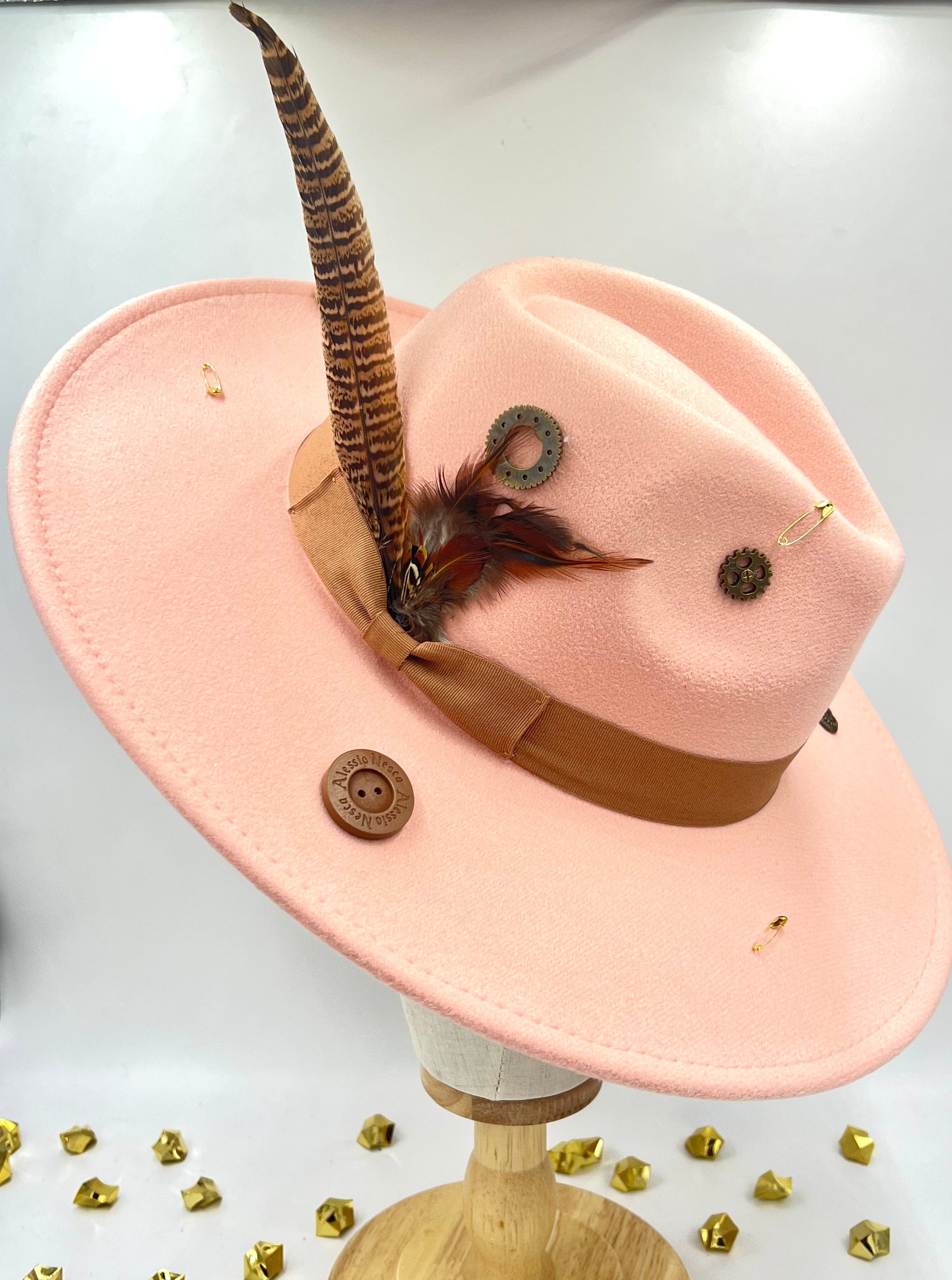 Luxury Bow Tie Fedora -Button -up-Watermelon - Accessorizmee