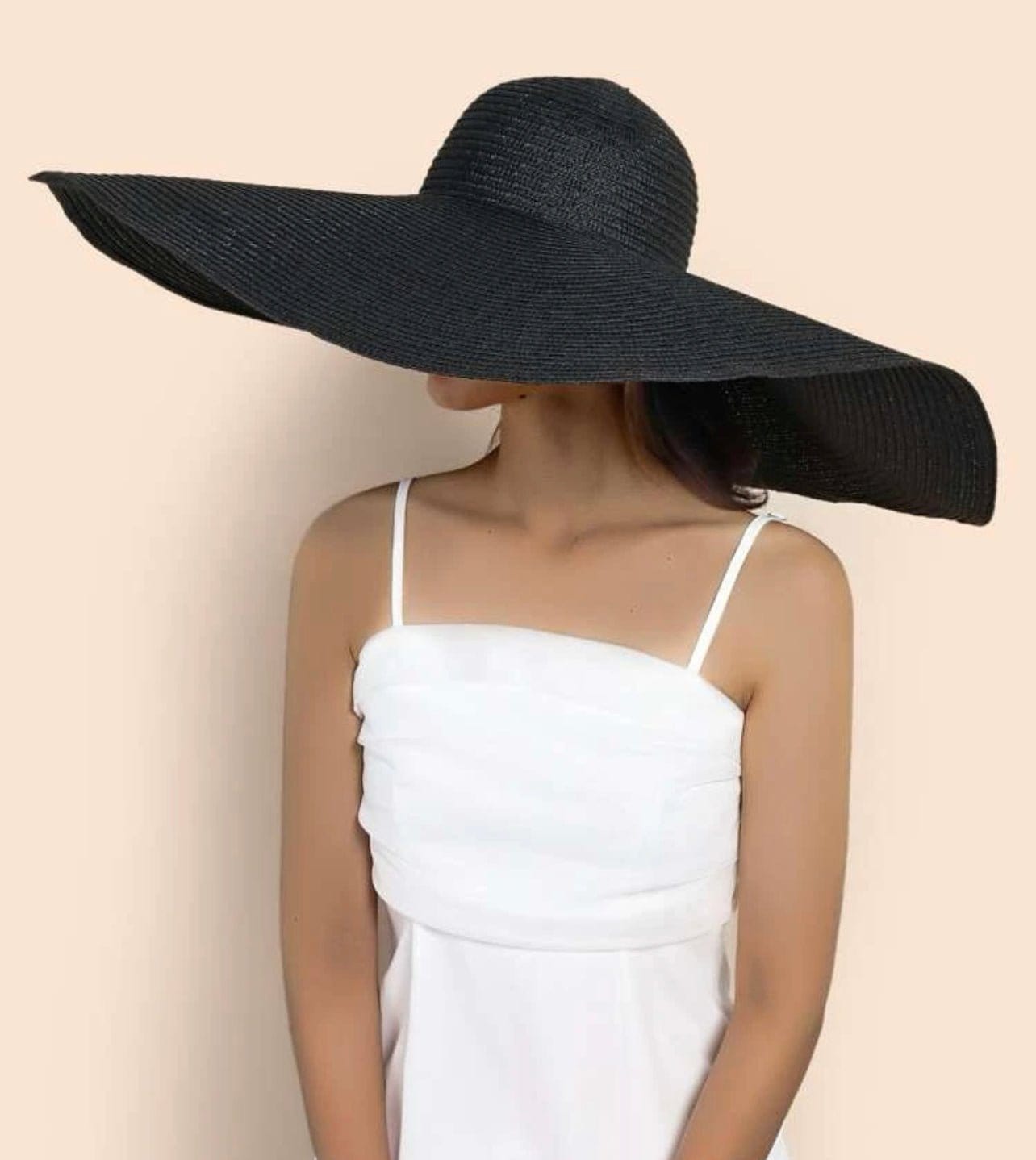 Jumbo floppy Beach hat- black - Accessorizmee