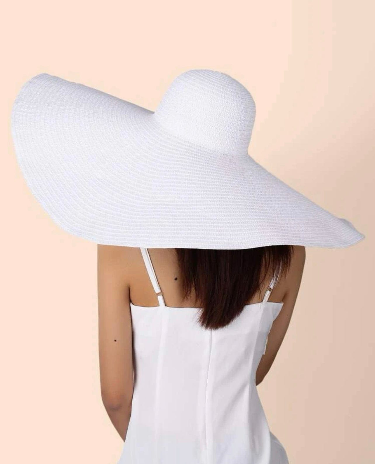 Jumbo floppy Beach hat- white - Accessorizmee