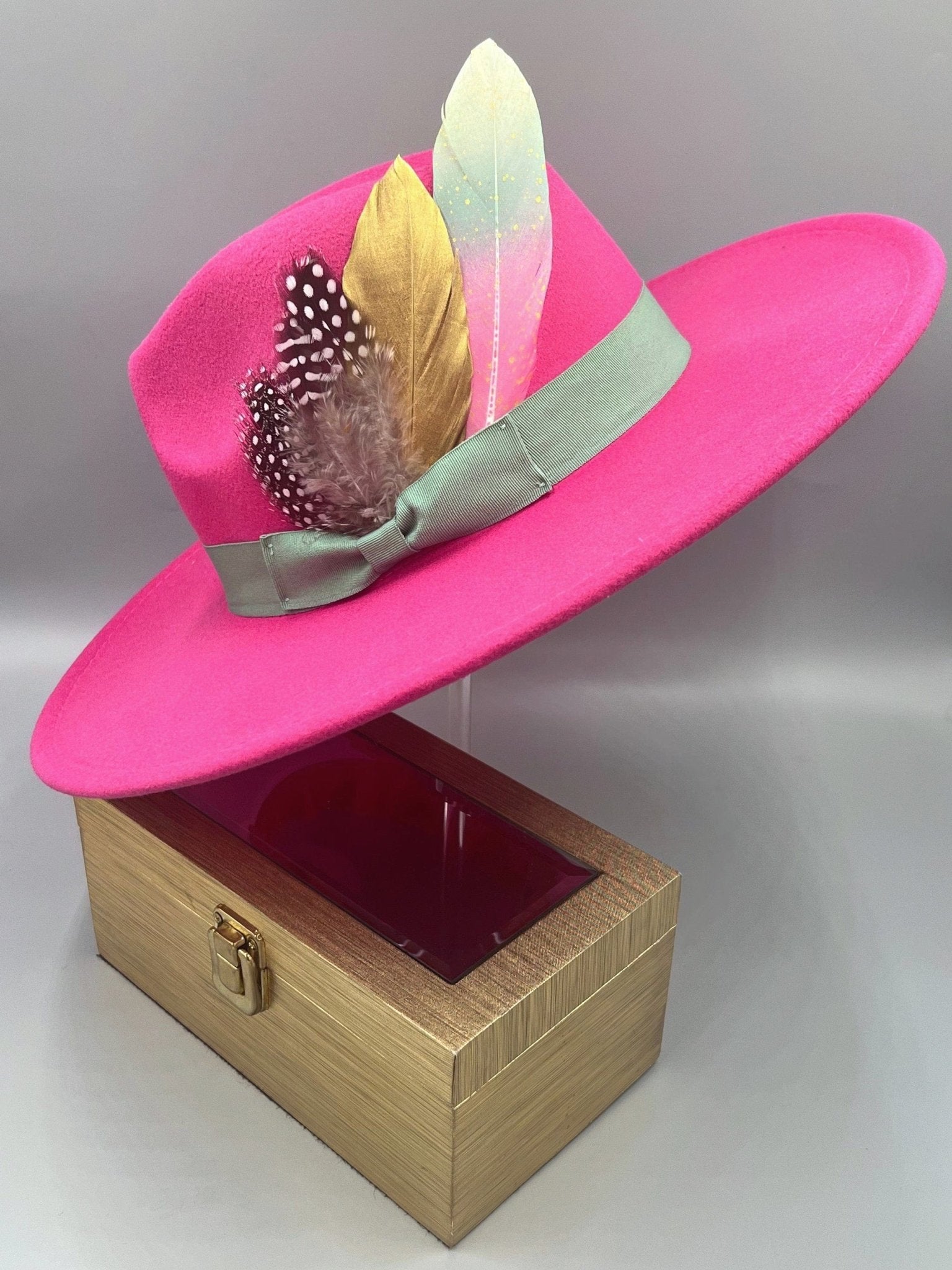 Luxury Bow Tie Fedora -Cotton Candy - Accessorizmee
