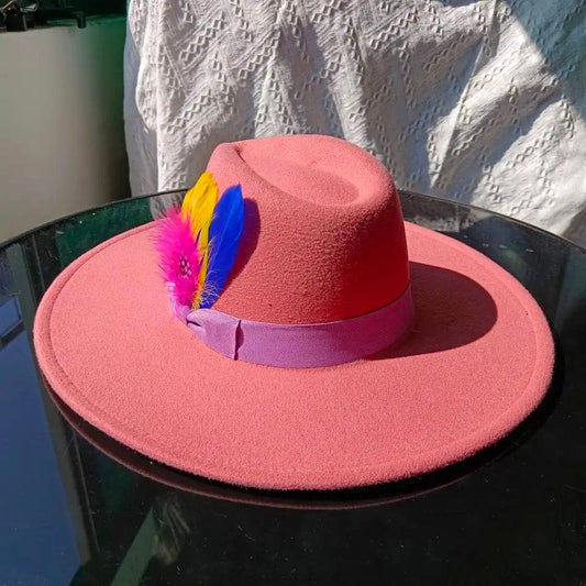 Luxury Fedora-dipped peach - Accessorizmee