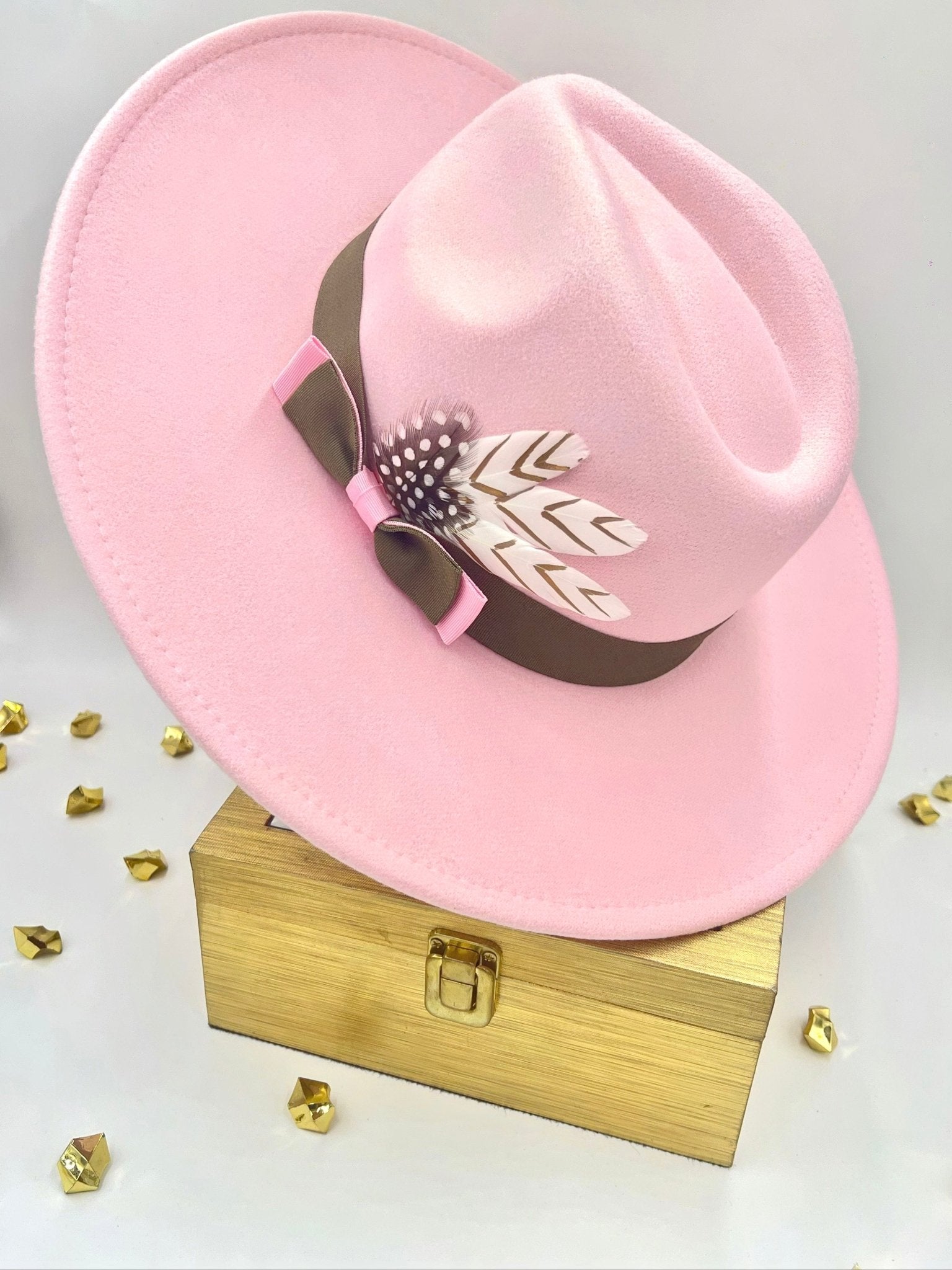 Luxury Fedora -Pink - Accessorizmee
