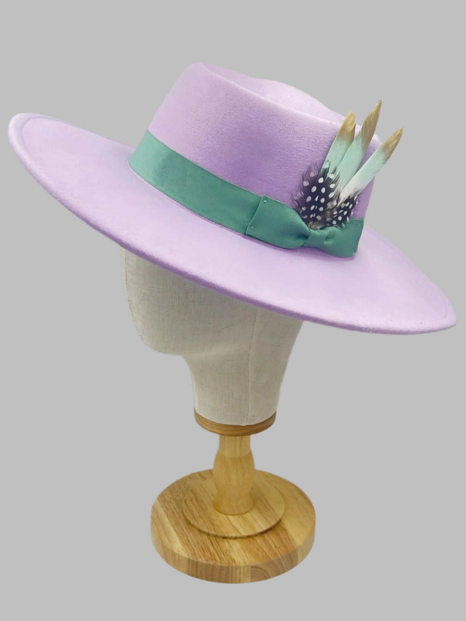 Luxury Round Fedora -lavender - Accessorizmee
