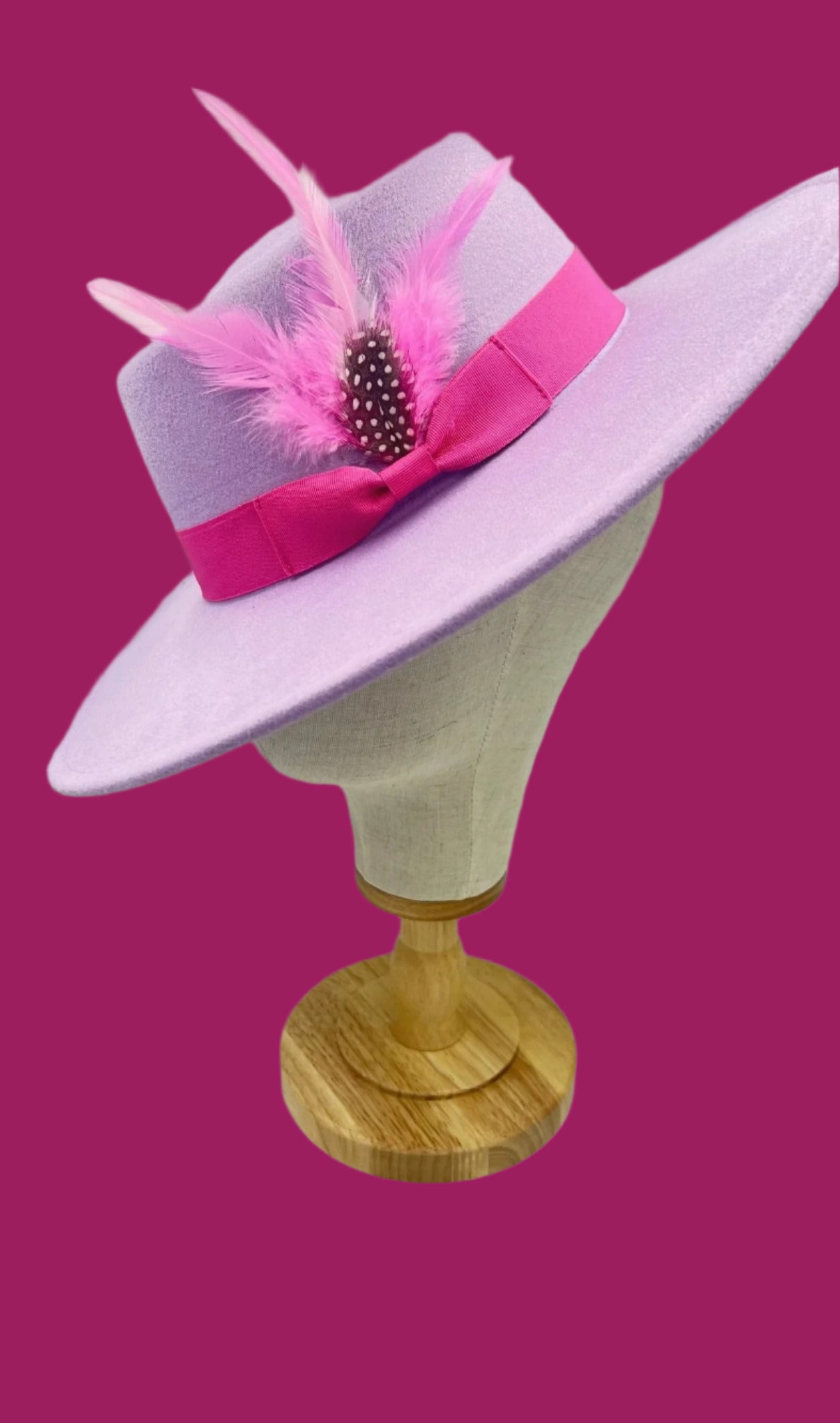 Luxury Round Fedora -Pink lavender - Accessorizmee