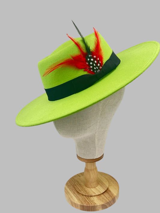Luxury Round Fedora -red - Accessorizmee