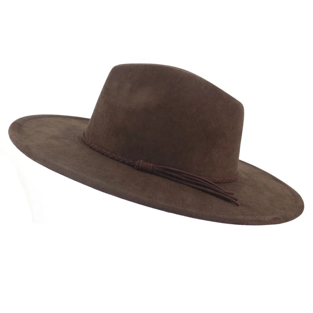 Premium Vegan Tribal Suede Fedora - Accessorizmee