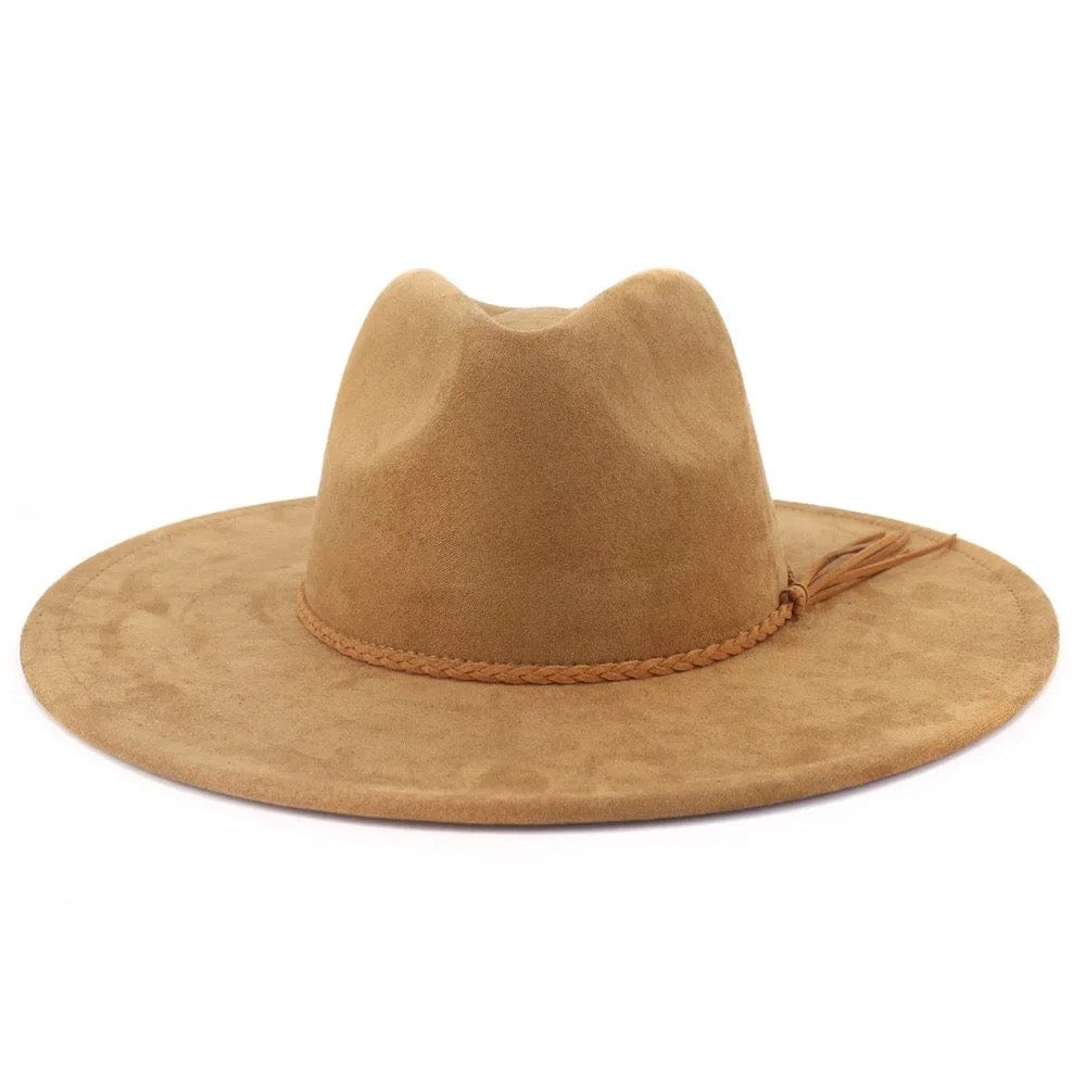 Premium Vegan Tribal Suede Fedora - Accessorizmee